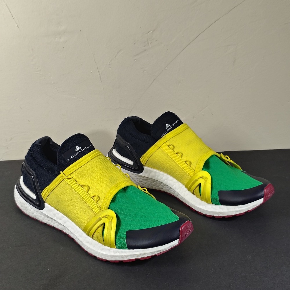 Adidas Stella McCartney UltraBoost 20 Women 9 Yellow Green GX1569 Running Shoe